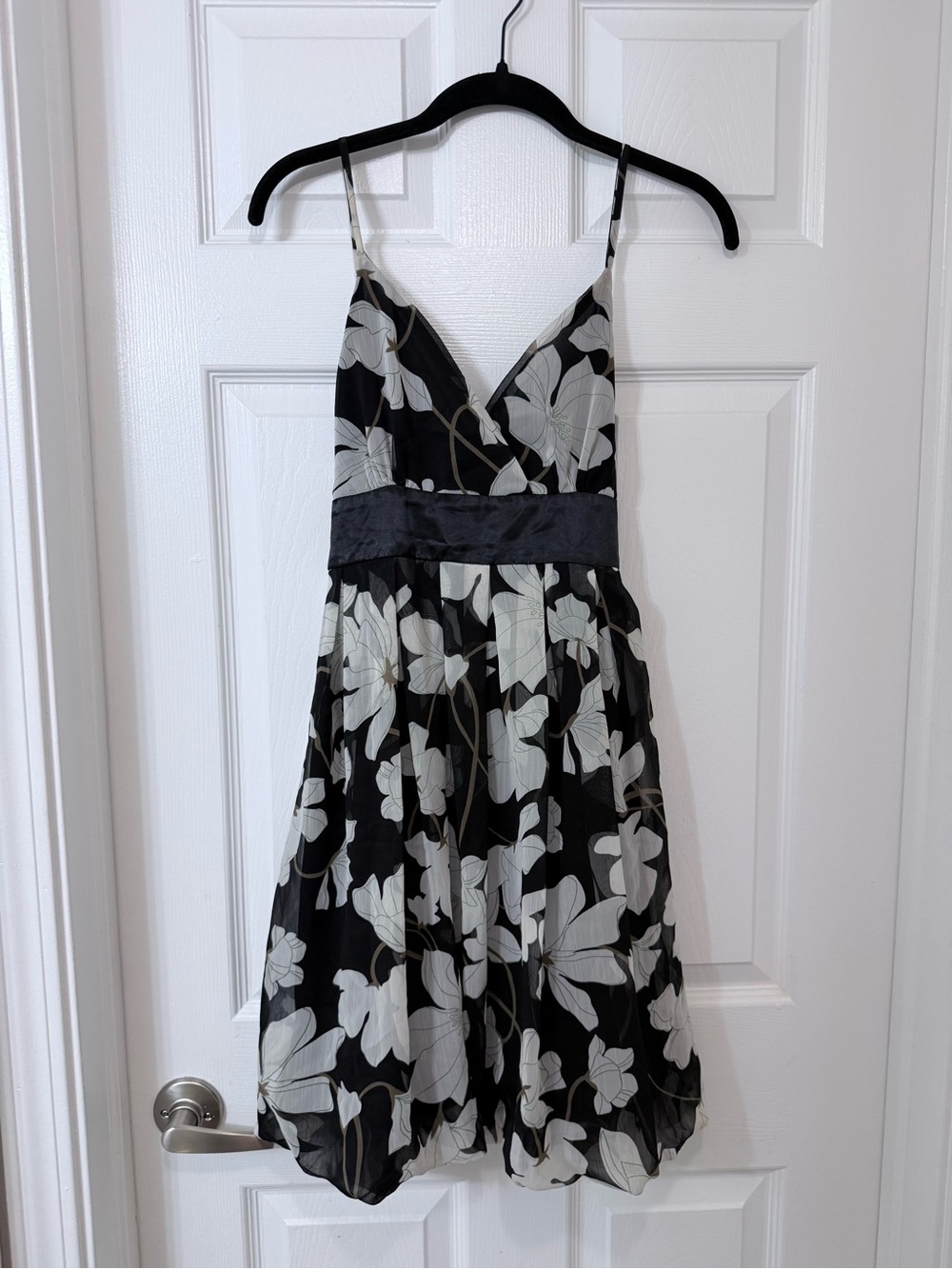 Costa Blanca Black Dress with White Floral Print